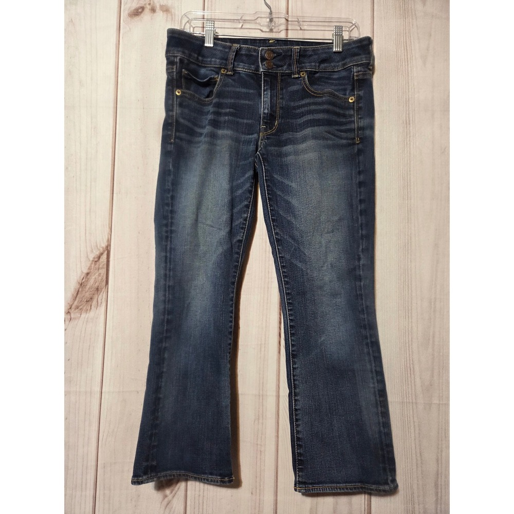 American Eagle Artist Crop Super Stretch Jeans Womens Size 8  Medium‎ Wash